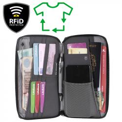 puzdro LIFEVENTURE RFID TRAVEL WALLET RECYCLED GREY
